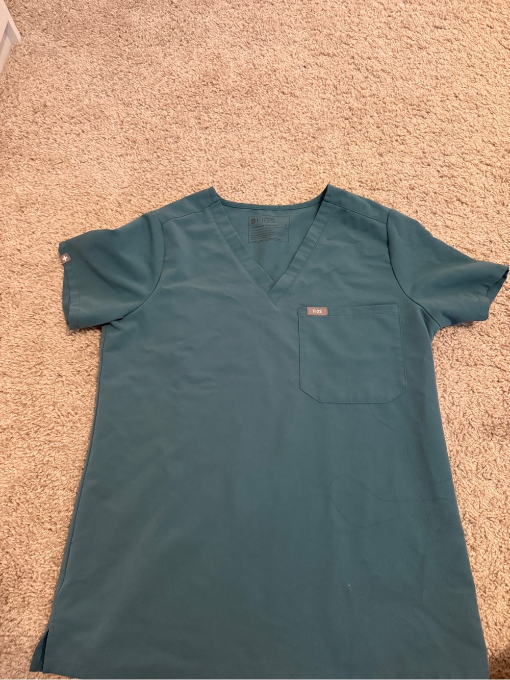 Figs Catarina Scrub top in Hydrogreen